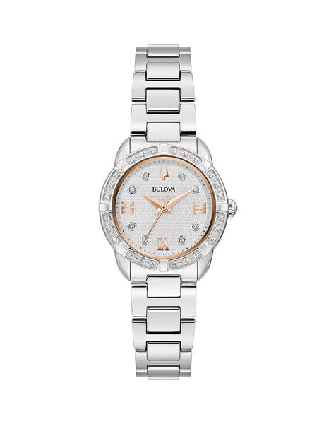 Bulova - Classic Ladies Quartz diamond set watch