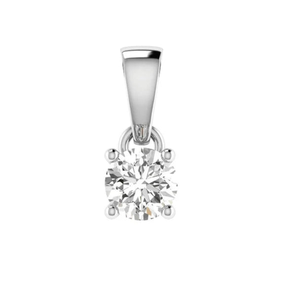 Brent Weatherall - 9ct White Gold 4X Claw Set Diamond Pendant