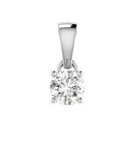 Brent Weatherall - 9ct White Gold 4X Claw Set Diamond Pendant