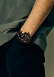 Nixon - 51-30 Chrono Leather Chocolate & Dark Roast Brown