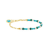 Thomas Sabo CHARMISTA - Turquoise/Gold Plated Bracelet with Charmista Coin
