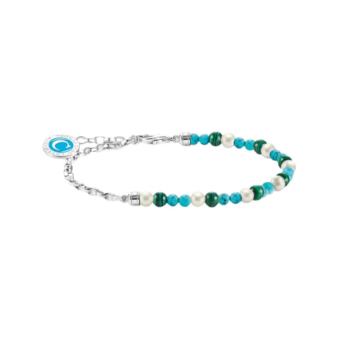 Thomas Sabo CHARMISTA - Turquoise Silver Bracelet with Charmista Coin