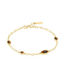 Ania Haie - Wanderer Tigers Eye Bracelet Gold Plate
