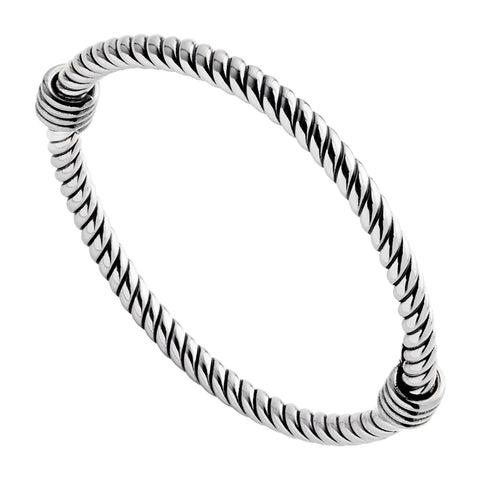 Najo - Rope Silver Bangle
