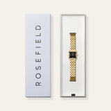 Rosefield Watches - Boxelle Gold Black Dial Crystals