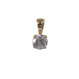 Brent Weatherall Jeweller - 9ct Yellow Gold 4X Claw Set 1ct Lab Grown Diamond Pendant on 9ct Yellow Gold Chain