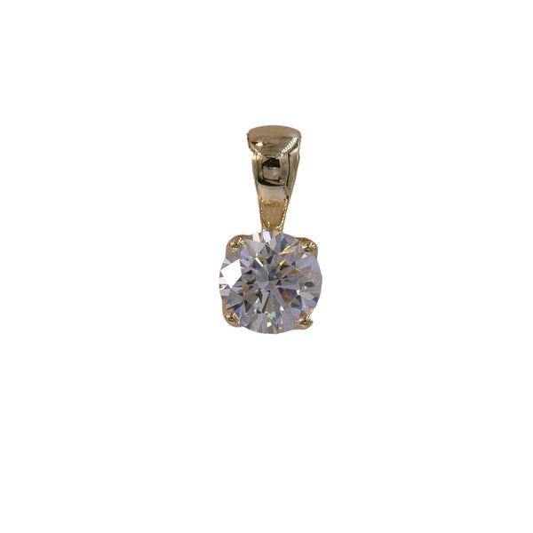 Brent Weatherall Jeweller - 9ct Yellow Gold 4X Claw Set 1ct Lab Grown Diamond Pendant on 9ct Yellow Gold Chain