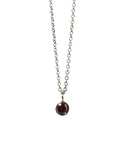 Meadowlark - Cosmo Charm Necklace Sterling Silver Garnet