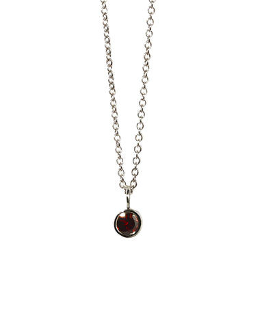 Meadowlark - Cosmo Charm Necklace Sterling Silver Garnet
