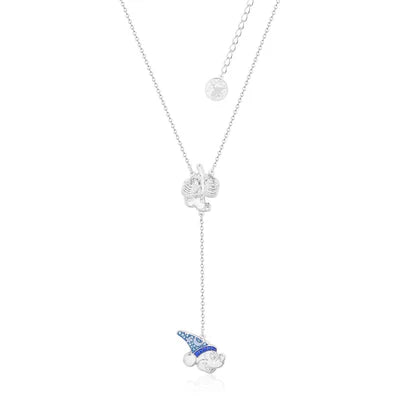 Disney Couture Kingdom - White Gold Plated Sorcerers Apprentice Mickey & Mop Lariat