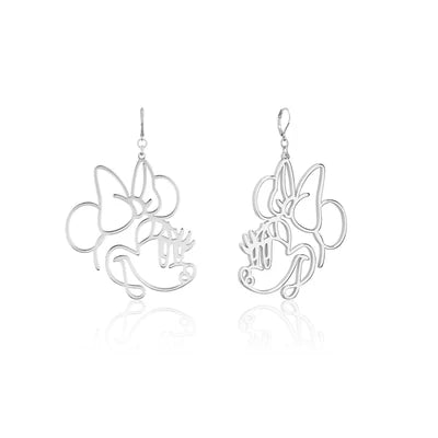 Disney Couture Kingdom - White Gold Plated Minnie Wire Drops