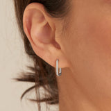 Ania Haie - Glam Oval Hoop Earrings Sterling Silver