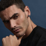 Najo - Torque Men's Reversible Carbon Fibre and Steel Earring