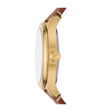 Fossil - Gilmore Three-Hand Date Medium Brown Leather Watch