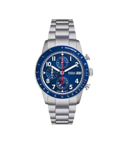 Fossil - Sport Tourer Chronograph Stainless Steel & Blue Dial Watch