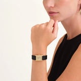 Rosefield Watch - The Heirloom Gold & Black Leather Strap Watch