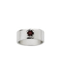 Meadowlark - Hex Stone Band Silver Thai Garnet