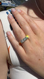 BWJ - 9ct Two Tone 3X Lab Diamond Set Ring