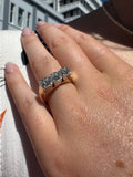 BWJ - 9ct Two Tone 3X Lab Diamond Set Ring