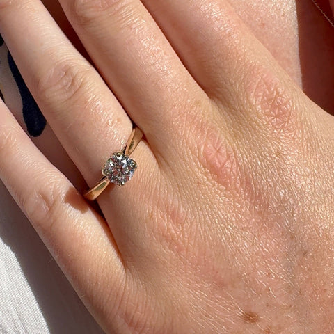 BWJ - 9ct Two Tone 1ct Lab Grown Diamond 4X Claw Solitaire Ring