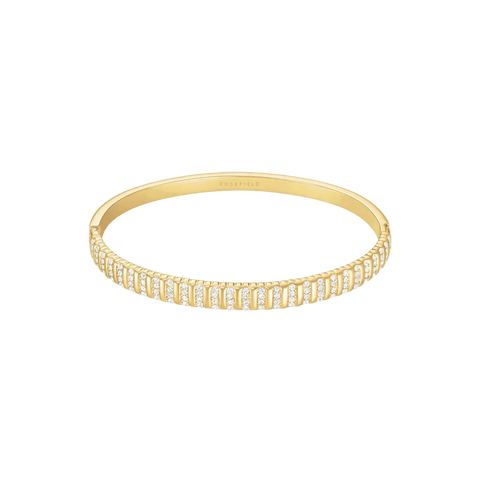 Rosefield Jewellery - Striped Crystal Bangle Gold Plated