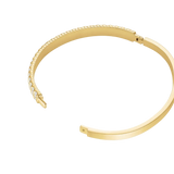 Rosefield Jewellery - Striped Crystal Bangle Gold Plated