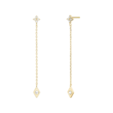 Rosefield Jewellery - Star Diamond Earrings Gold Plated