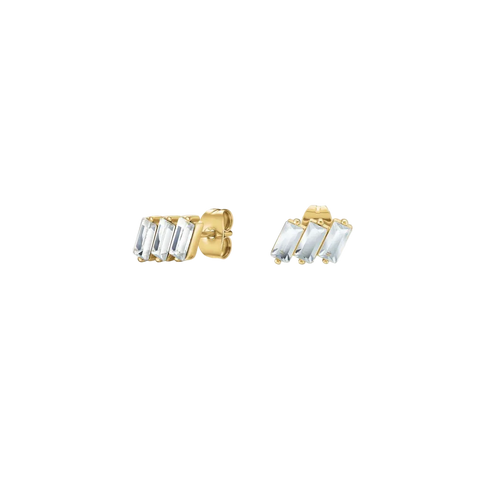 Rosefield Jewellery - Triple Baguette Studs Gold Plated