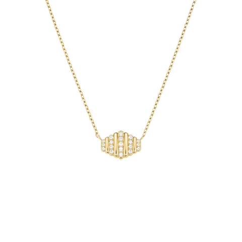 Rosefield Jewellery - Striped Crystal Necklace Gold Plated