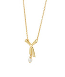 Karen Walker - Pearl Bow Necklace Gold-Plated