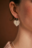 Karen Walker - Runaway Flaming Mother Of Pearl Earrings Silver