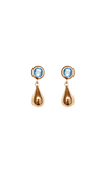 Boh Runga - Drop in the Ocean Topaz Studs Gold Plate
