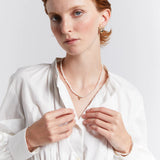 Karen Walker - Petite Bow With Pearls Necklace - Sterling Silver