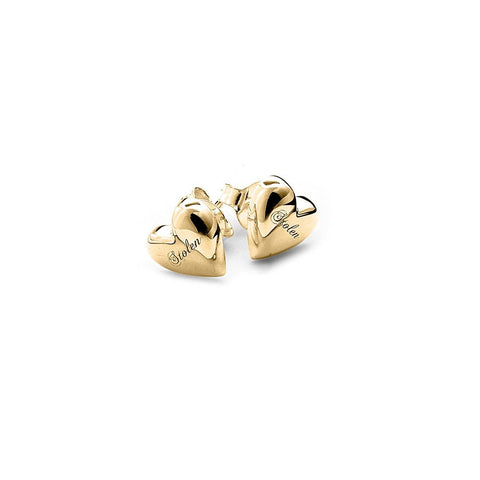 Stolen Girlfriends Club - Full Heart Studs Gold Plate