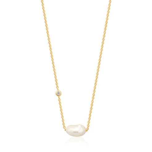 Ania Haie - Pearl Necklace Gold Plate