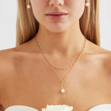 Najo - The Enchantress Pearl Necklace Gold Plated