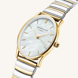 Rosefield Watch - The Oval Two Toned Gold & Silver Watch