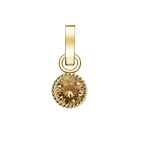 Rosefield Jewellery - November Birthstone Charm Gold