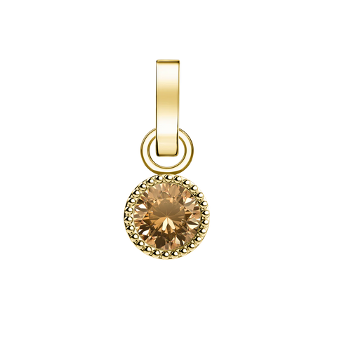 Rosefield Jewellery - November Birthstone Charm Gold