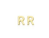 Brent Weatherall - 9ct yellow Gold Mini Initial Stud Earrings Pair