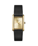 Rosefield Watch - The Heirloom Gold & Black Leather Strap Watch
