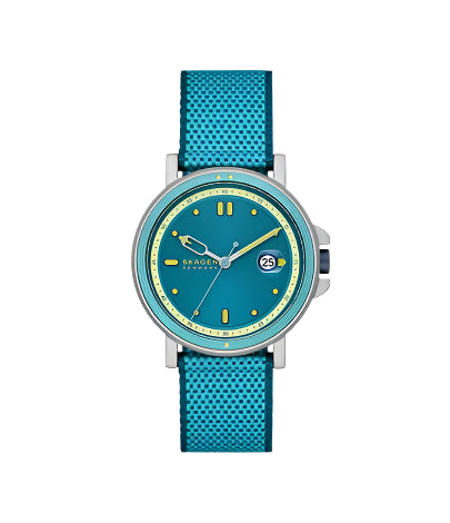 Skagen - Signature Sport Three-Hand Date in Sea Foam
