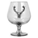 English Pewter Company - Brandy Glass With Pewter Stag
