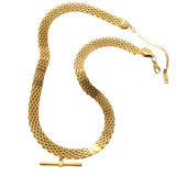 Queen Of The Foxes - Mesh Fob Necklace Gold Plate