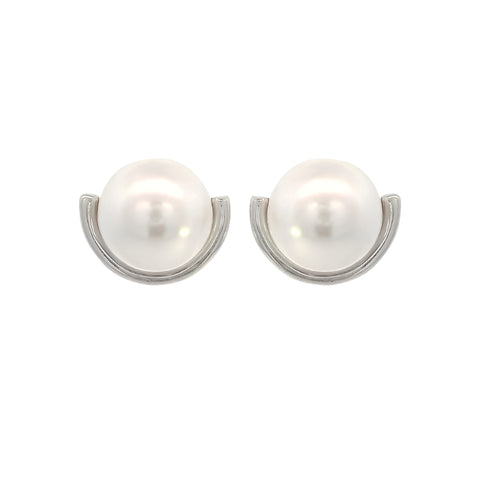 Georgini - Crescent Nine - 2 - Five Pearl Earrings Silver
