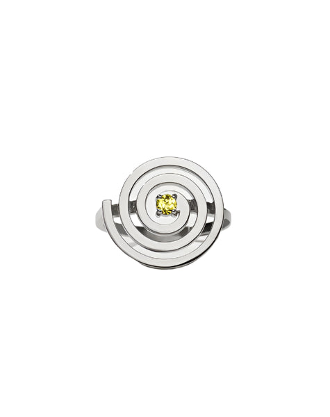 Meadowlark - Spiral Ring Set Sterling Silver Peridot