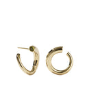 Meadowlark - Wave Earrings Medium Gold Plated Peridiot