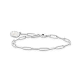 Thomas Sabo CHARMISTA - Silver Long Link Bracelet with Charmista Coin