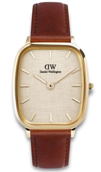 Daniel Wellington - Marlon St Mawes Gold & Brown Linen Watch