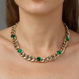 Dyrberg/Kern - Angelina Gold Necklace Emerald Green